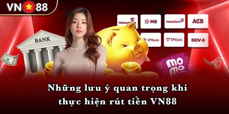 Những lưu ý quan trọng khi thực hiện rút tiền VN88